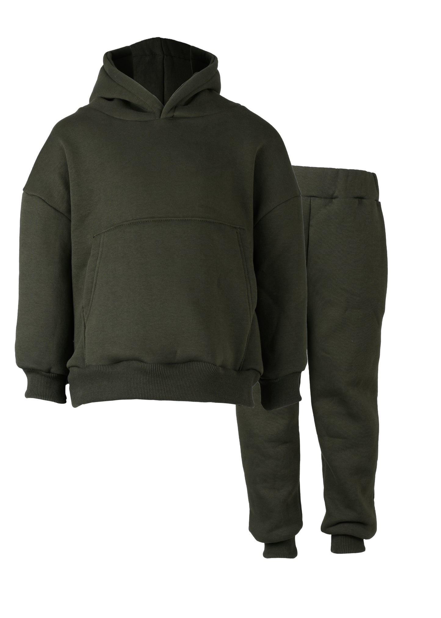 Olive Green Oversized Hoodie Set