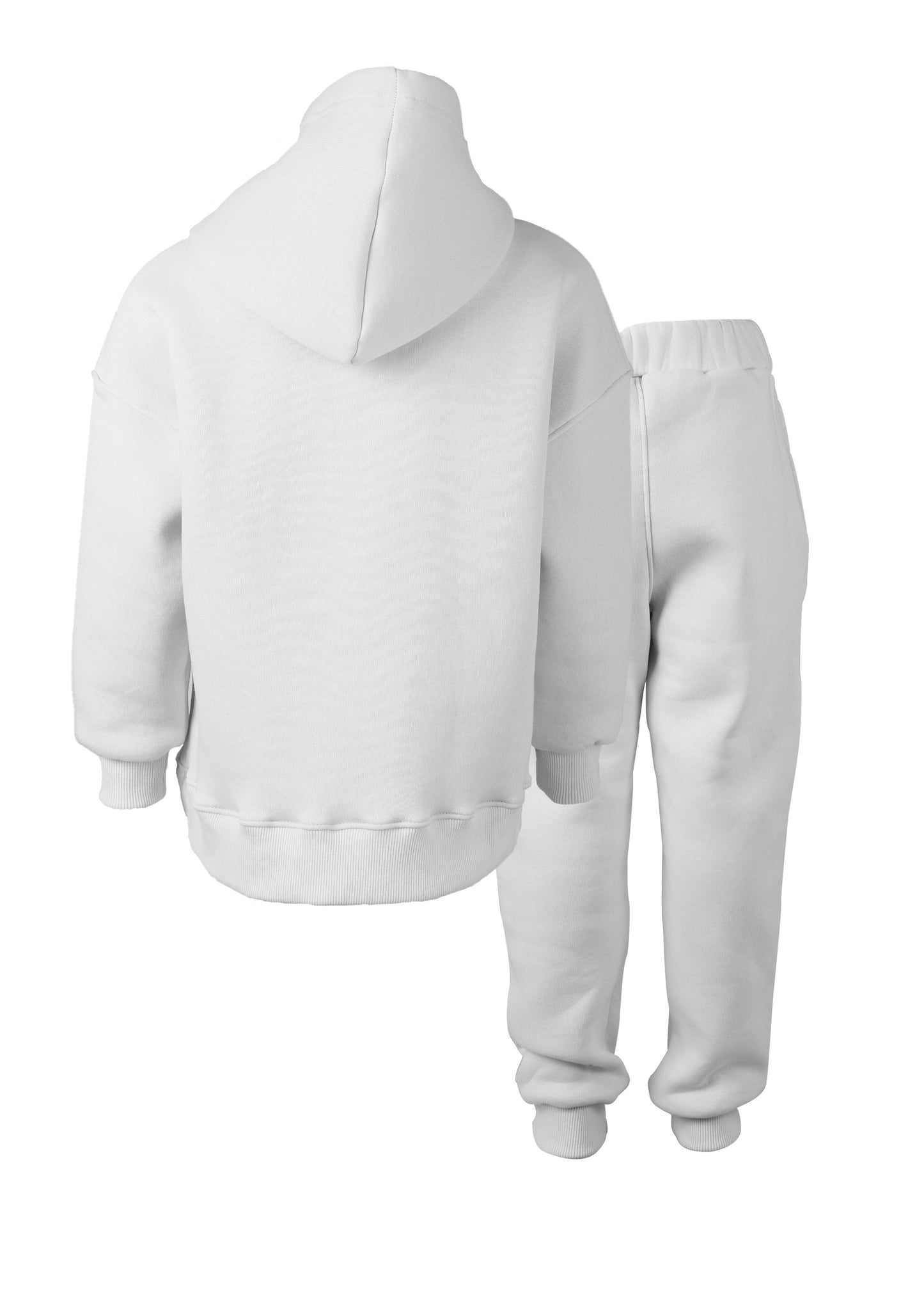 White Oversized Hoodie Set