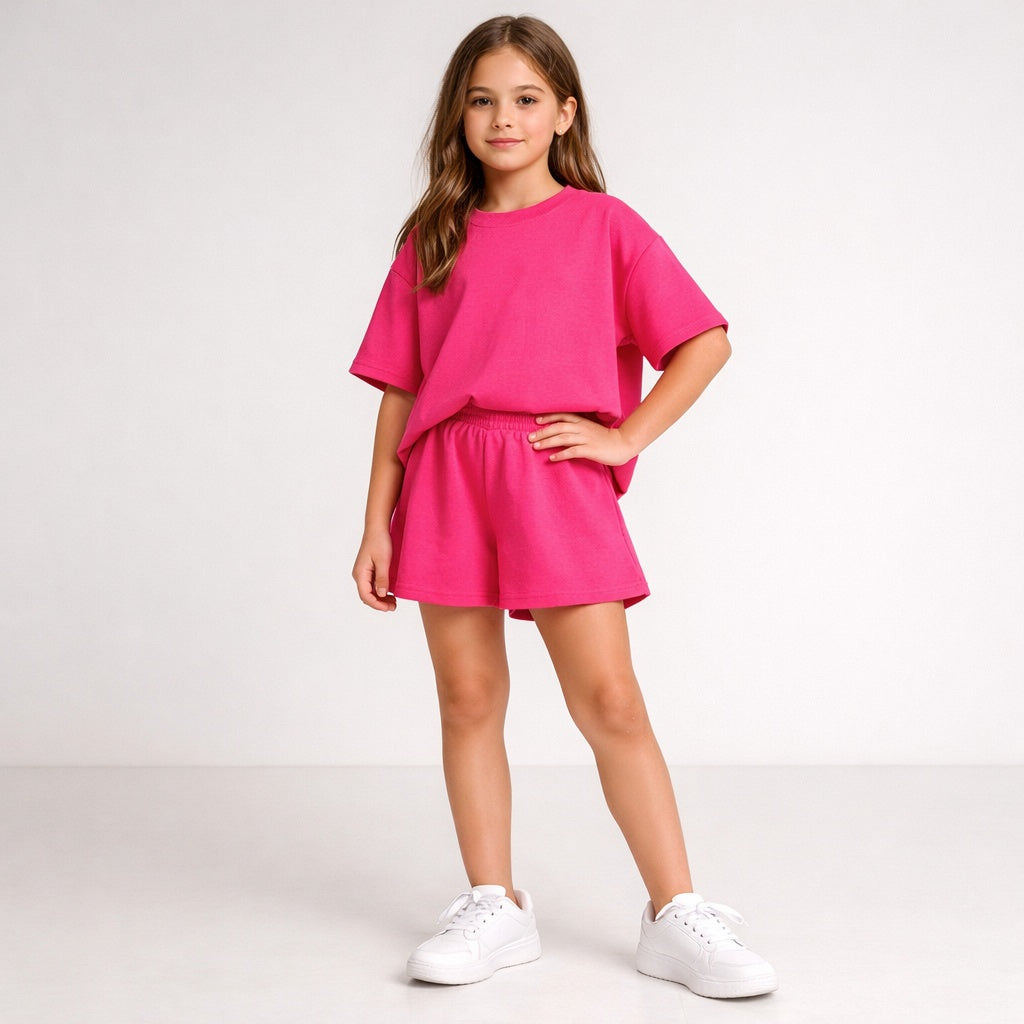 Oversized Basic Set - Hot Pink