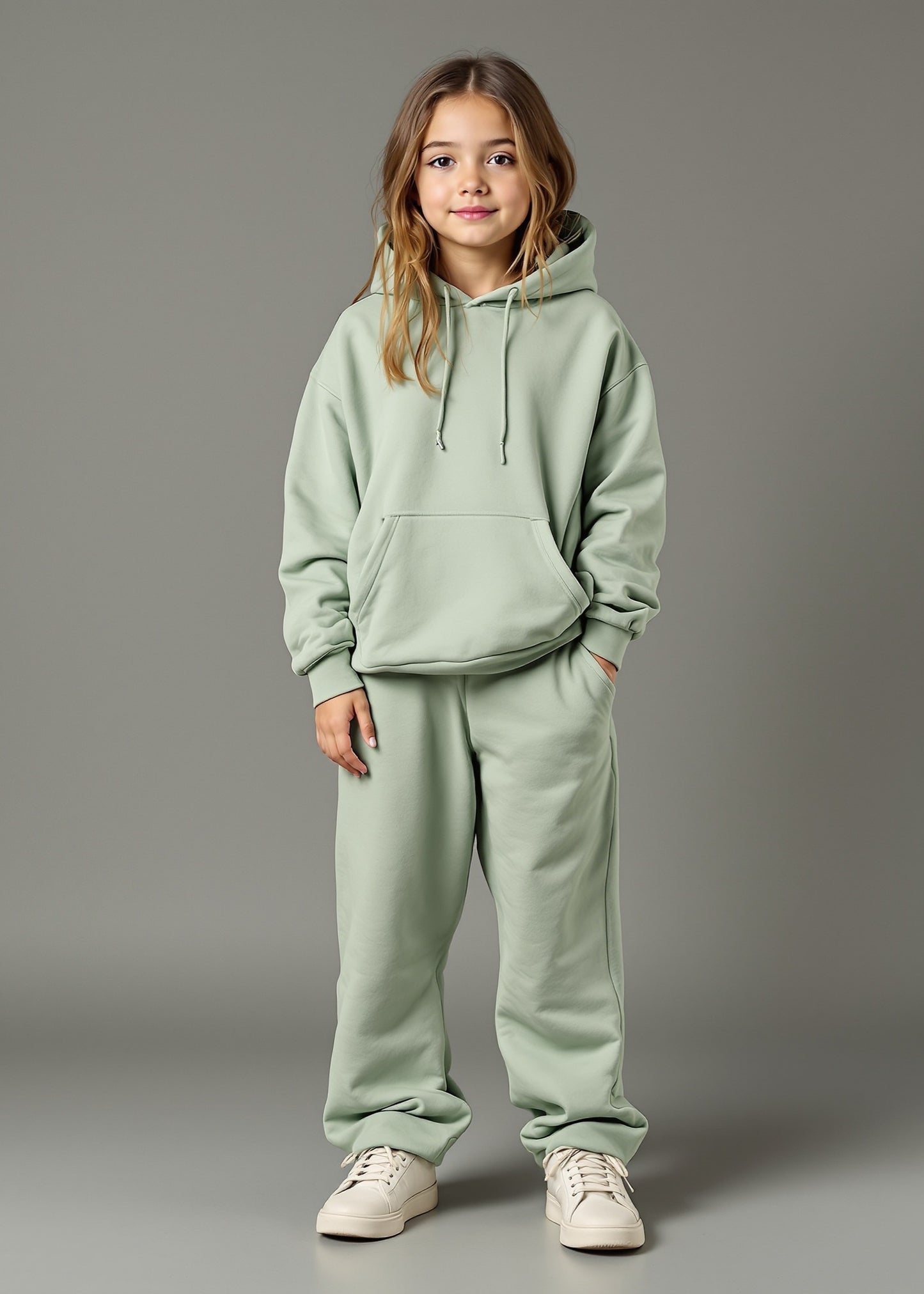 Girls Mint Hoodie Set