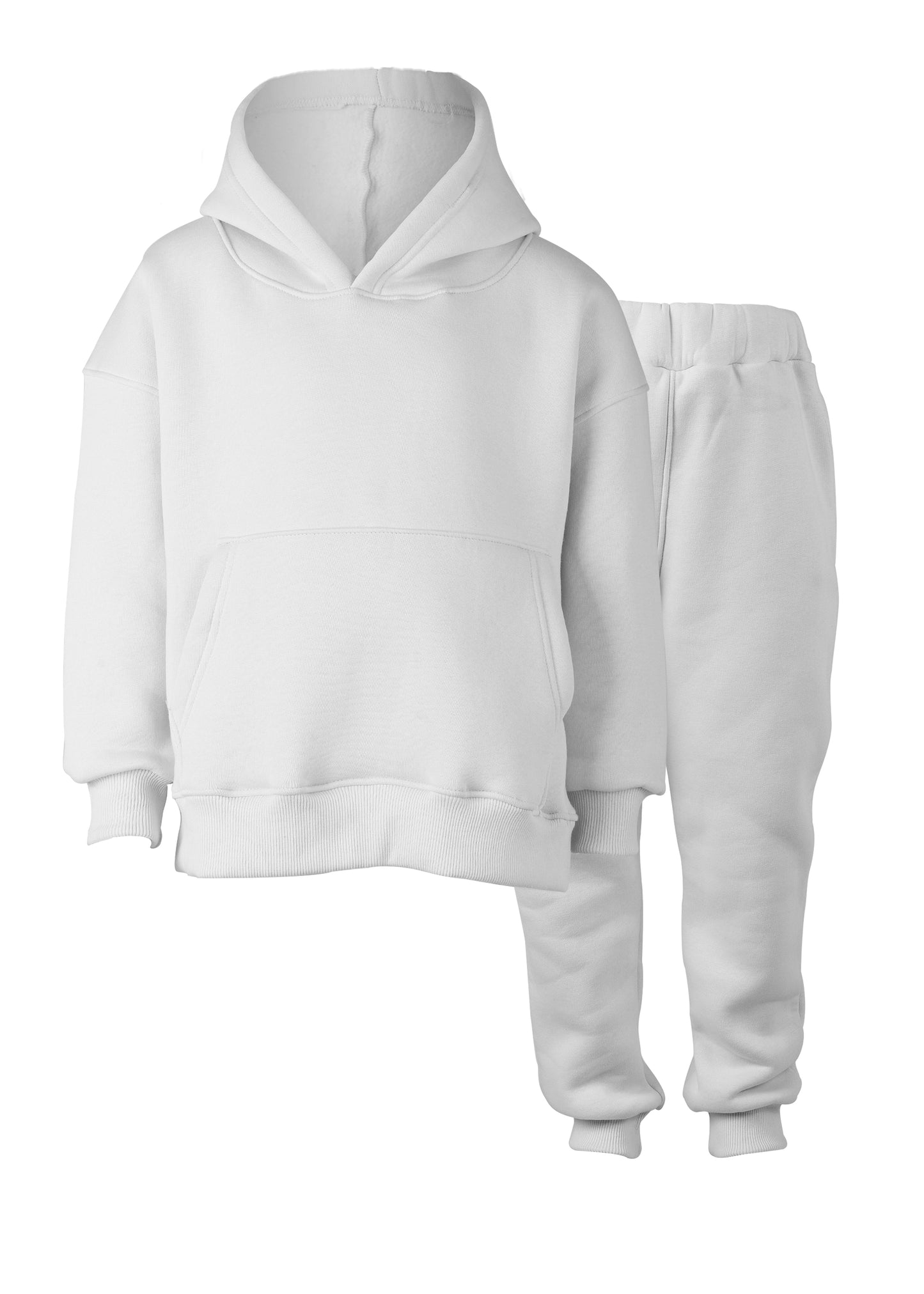 White Oversized Hoodie Set