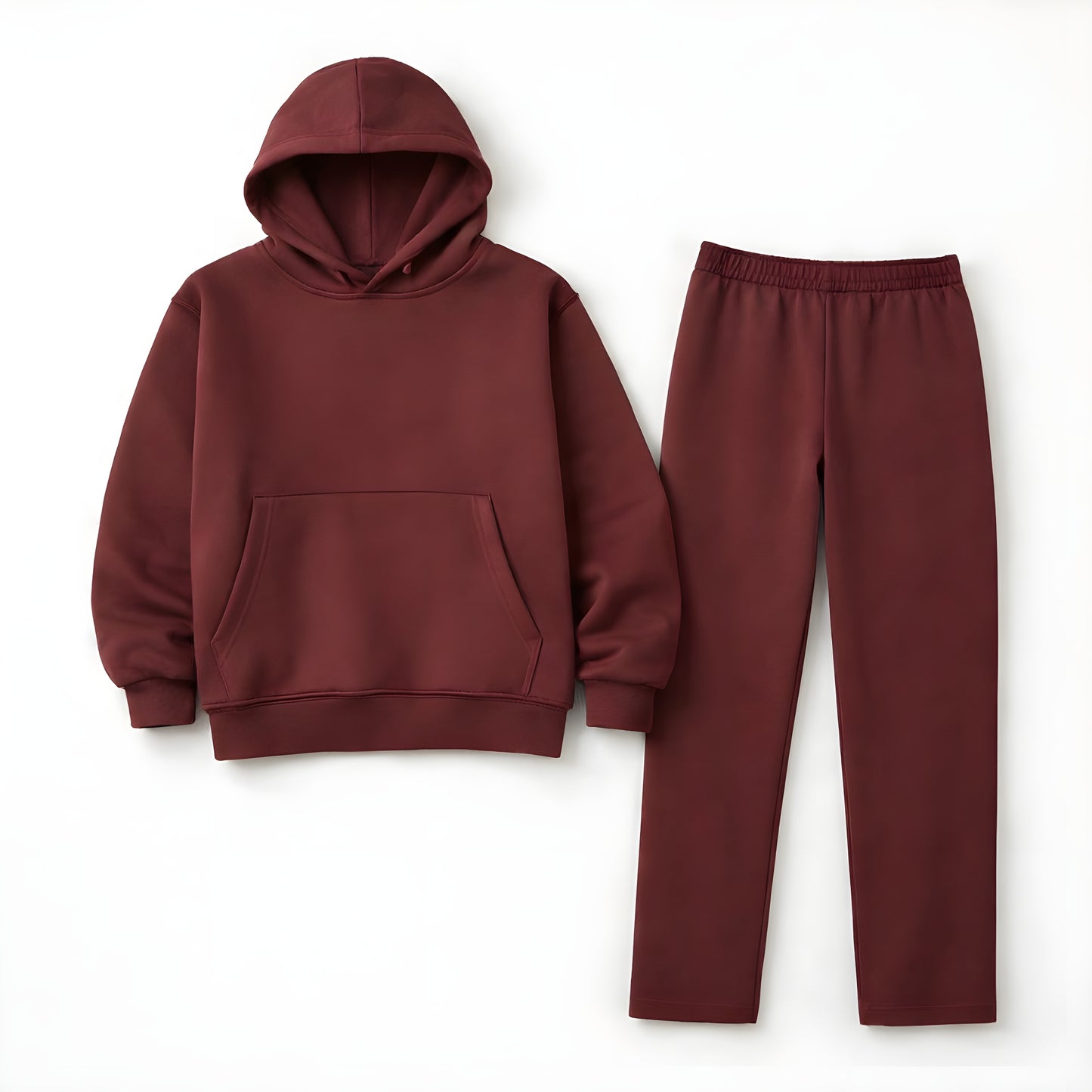 Burgundy Hoodie Set