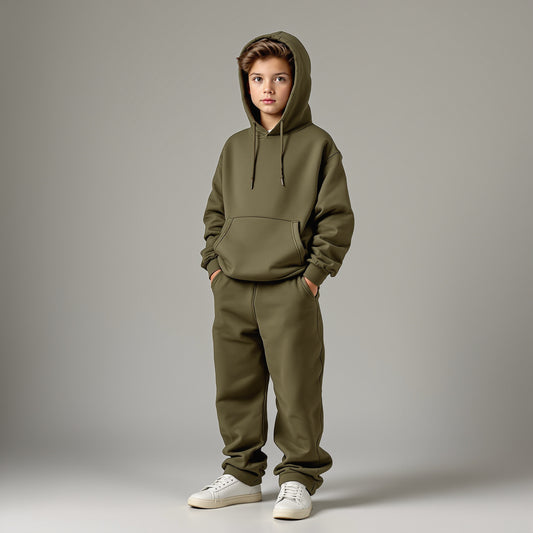 Olive Green Hoodie Set