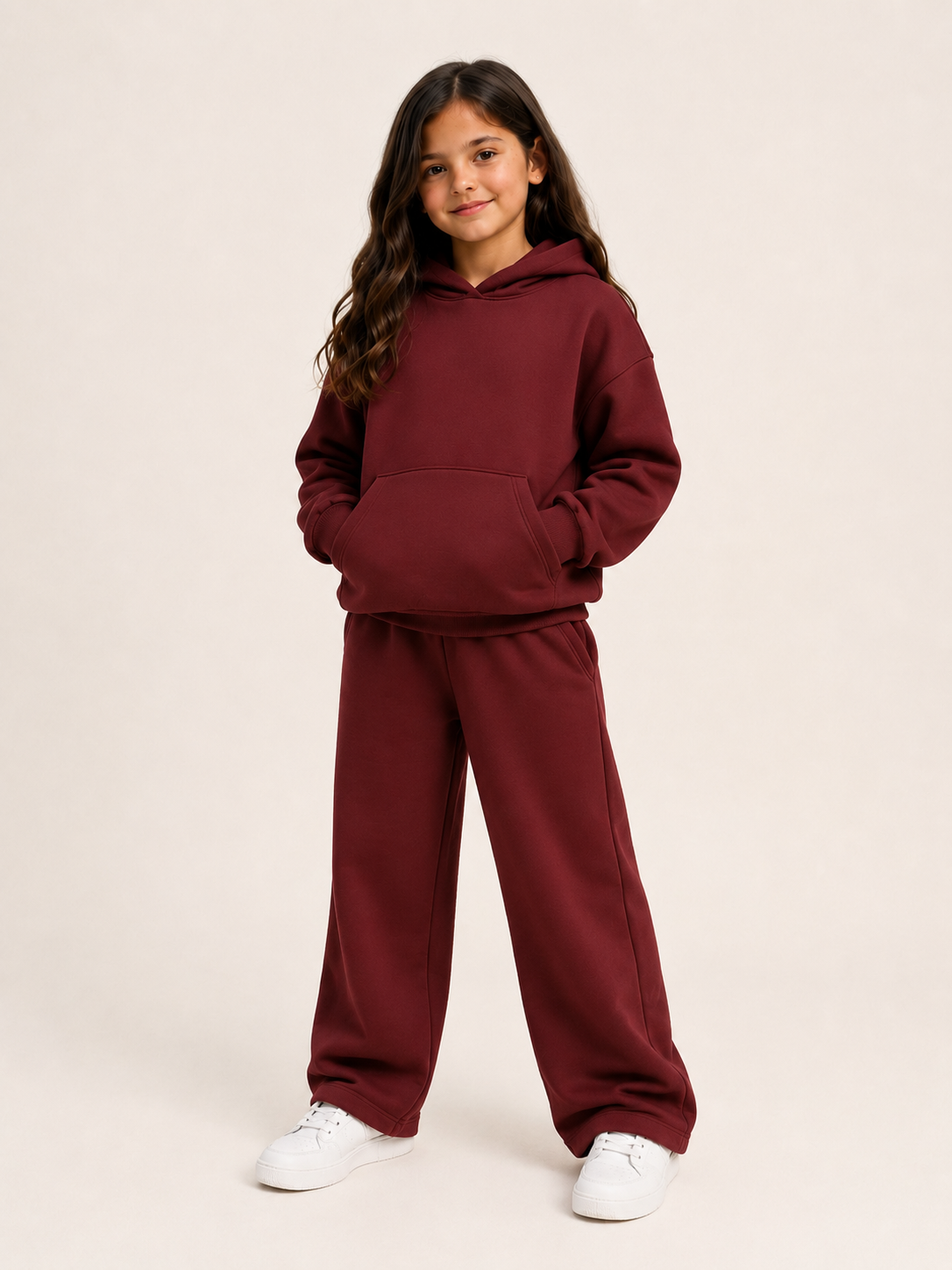 Burgundy Hoodie Set