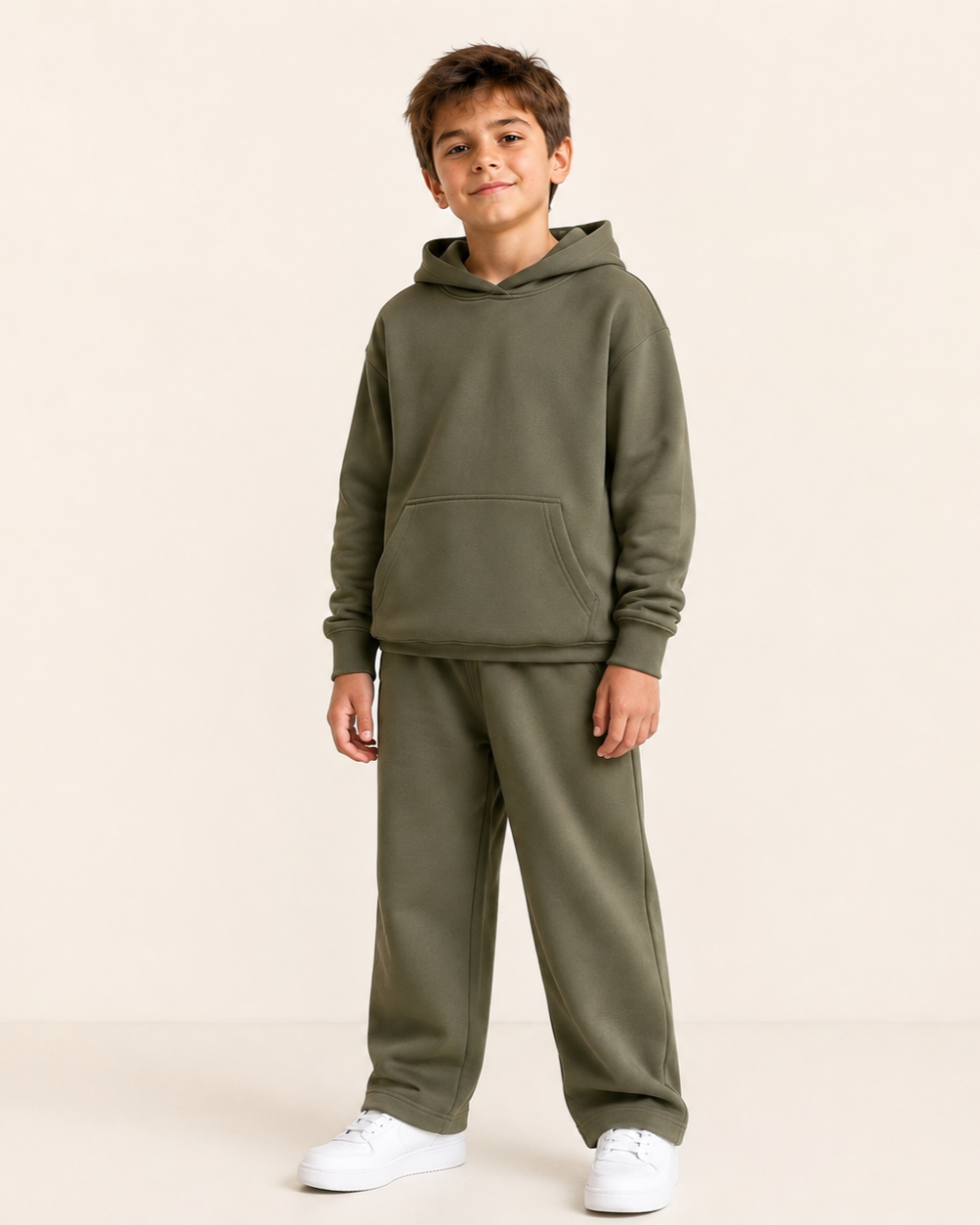 Olive Green Hoodie Set