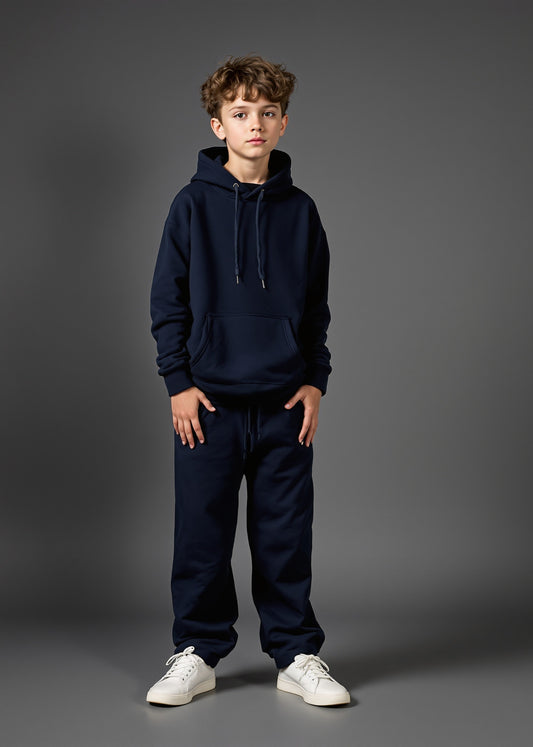 Unisex Navy Hoodie Set