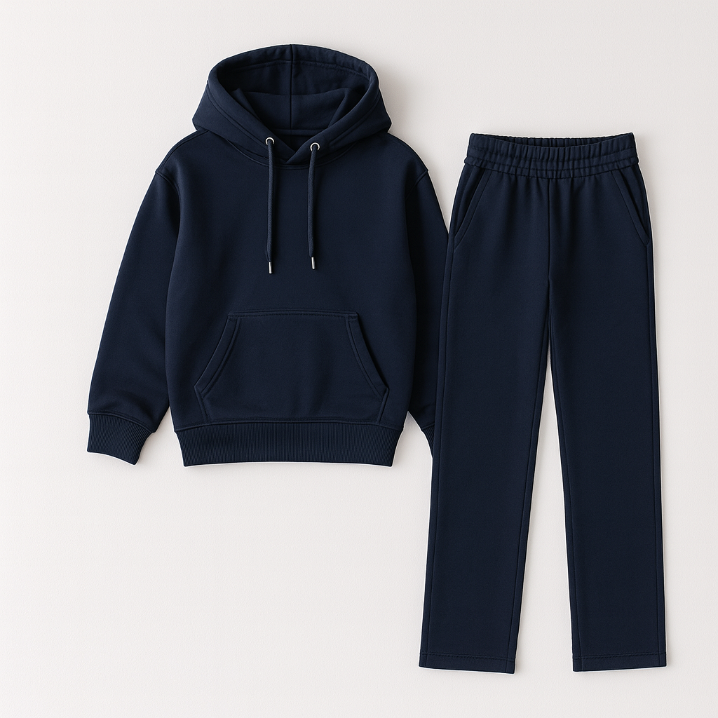 Unisex Navy Hoodie Set